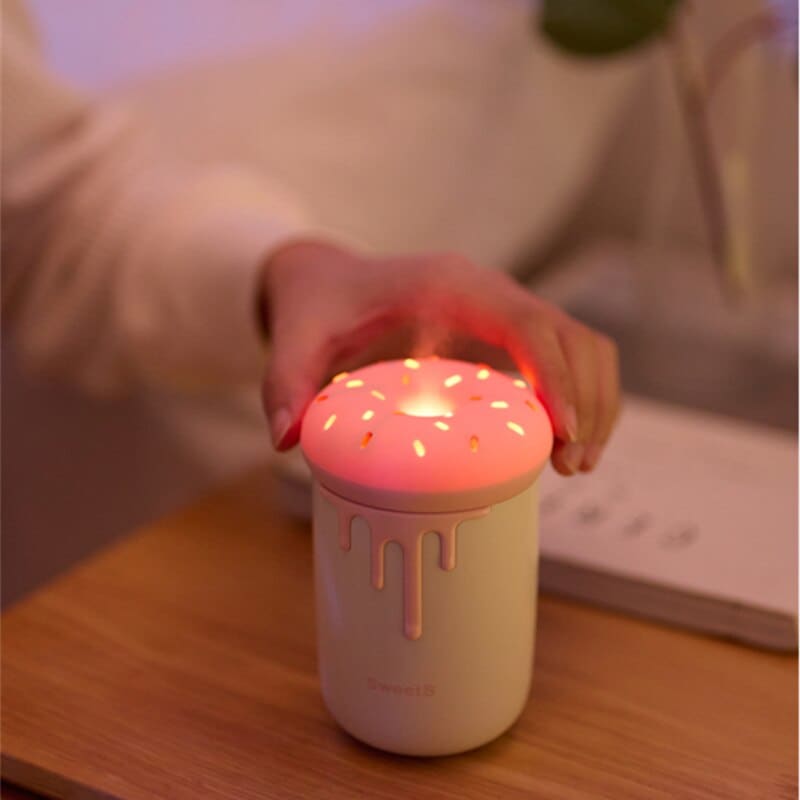 Mini humidificateur d'air ultrasonique et silencieux - DONUT