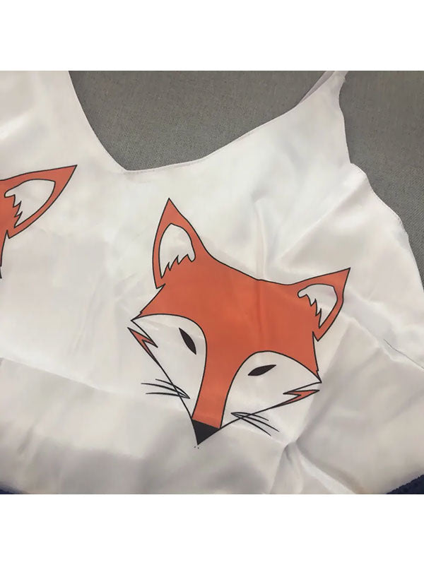 Mini Short Pyjama Pour En Satin "Renard"