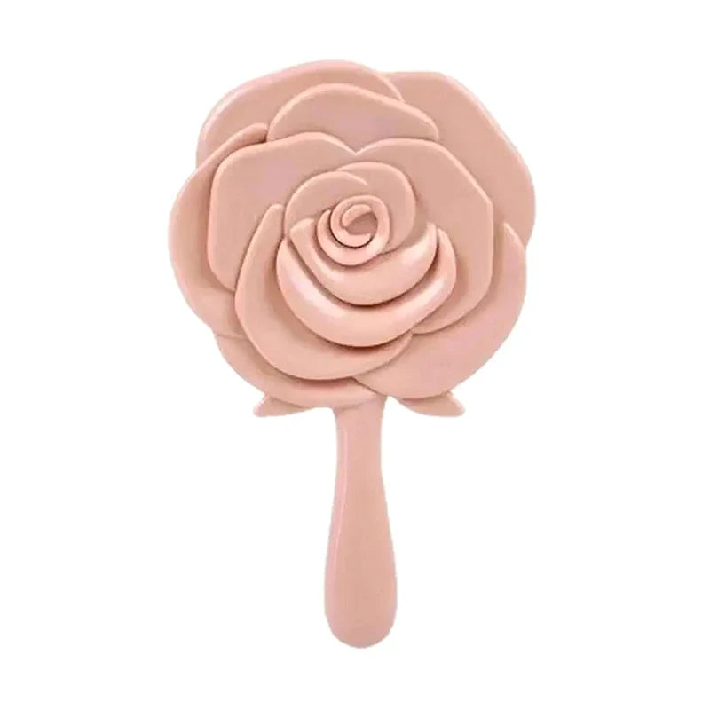 Miroir à main en forme de rose