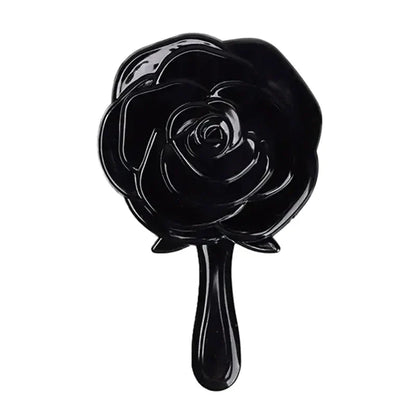 Miroir à main en forme de rose