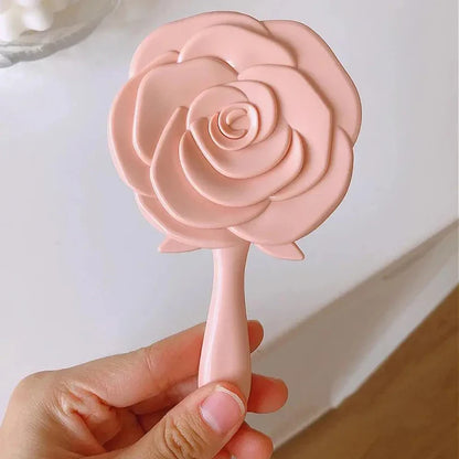 Miroir à main en forme de rose
