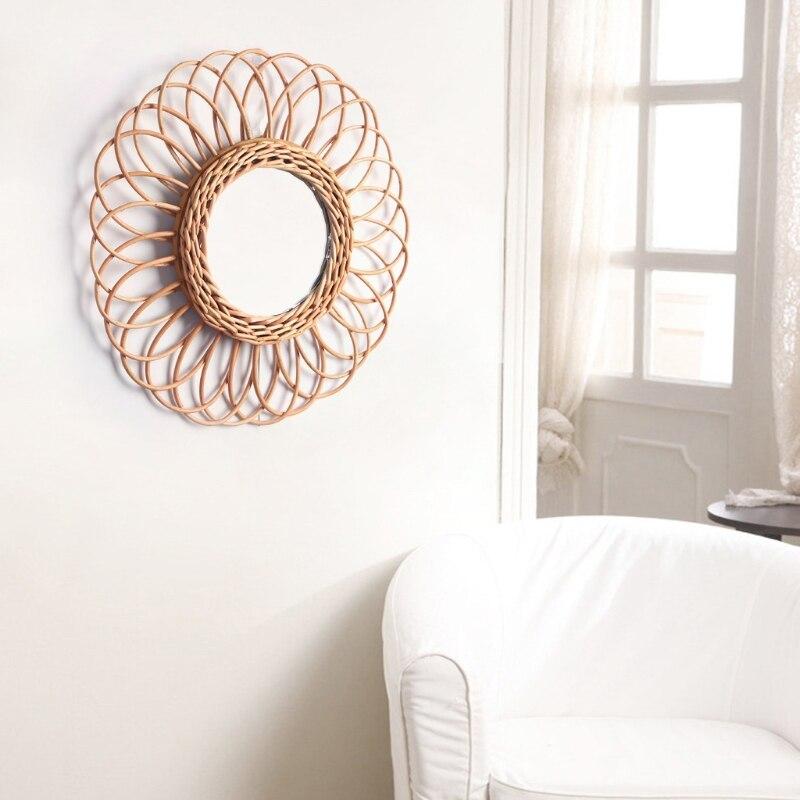 Miroir Rond Rotin