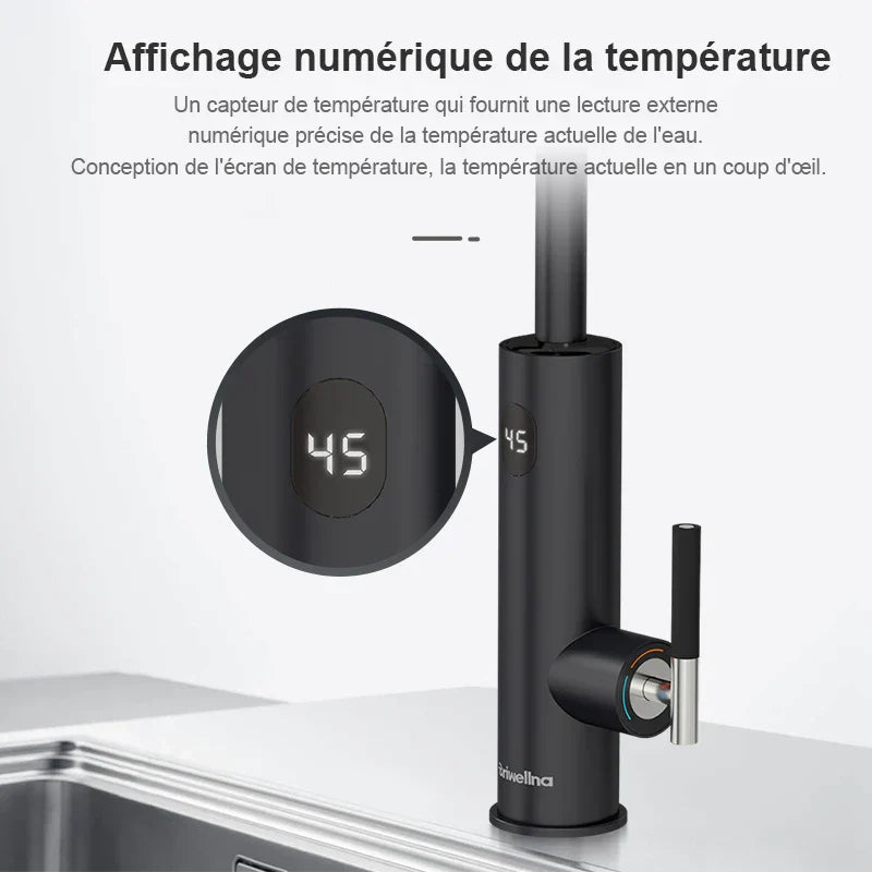 Mitigeur Cuisine Flexible Thermostatique Noir