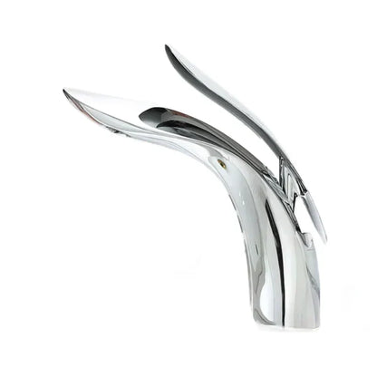 Mitigeur Lavabo Salle de Bain Design Arrondi Chrome