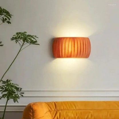 Applique Murale Scandinave en Résine - Éclairage Design avec Texture Ribblée