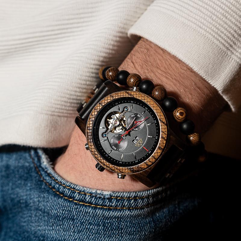 Montre en Bois Automatique pour Homme - Suprem Duo