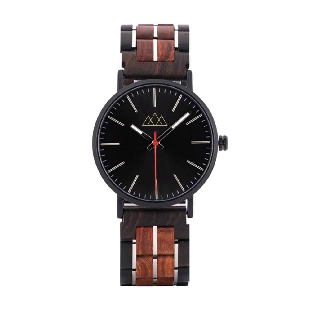 Montre en Bois Luxe Noire - Blackbay