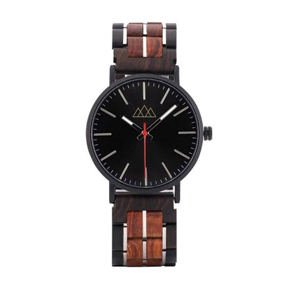 Montre en Bois Luxe Noire - Blackbay