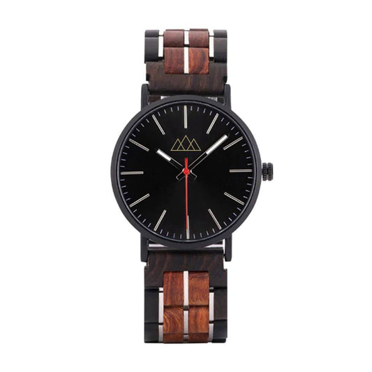 Montre en Bois Luxe Noire - Blackbay