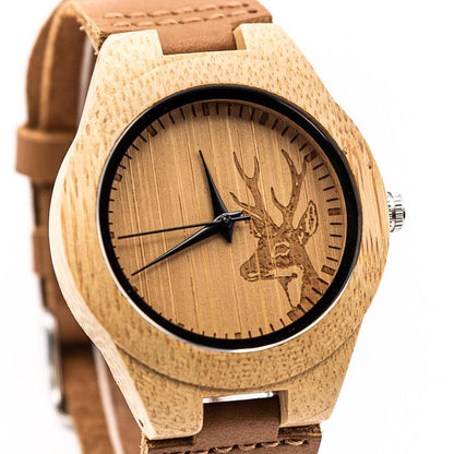 Montre en Bois Déco - Deer