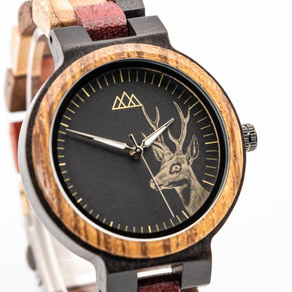 Montre Style Bois - Deer Automne