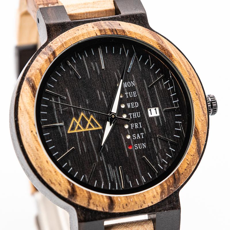 Montre en Bois Artisanale Noire - Fashion Color