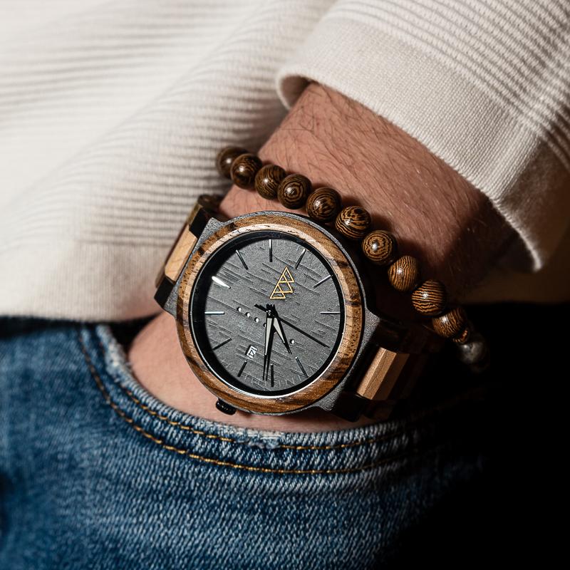 Montre en Bois Artisanale Noire - Fashion Color