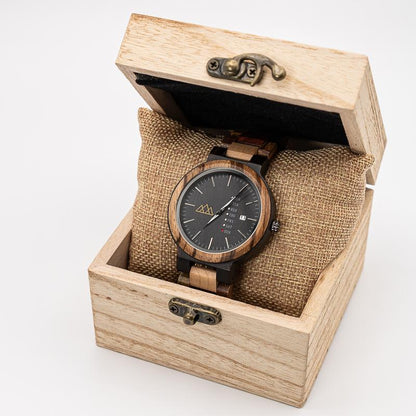 Montre en Bois Artisanale Noire - Fashion Color