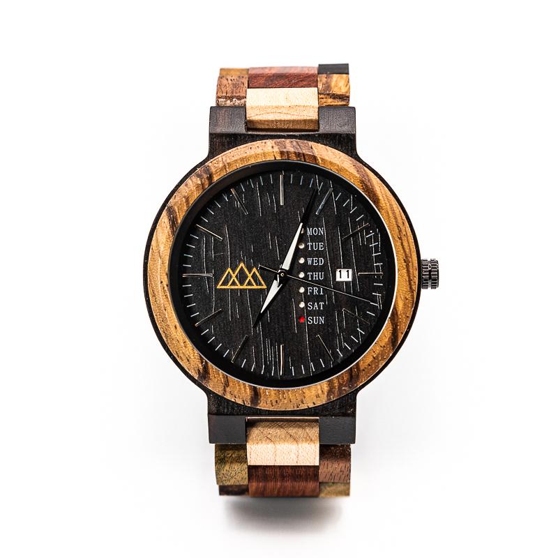 Montre en Bois Artisanale Noire