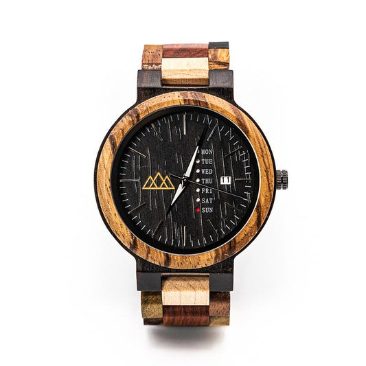 Montre en Bois Artisanale Noire