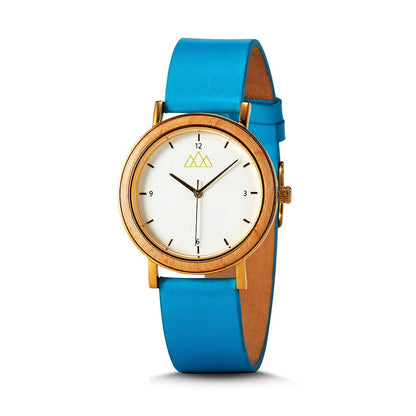 Montre en Bois Femme Bleue - Timeless Blue