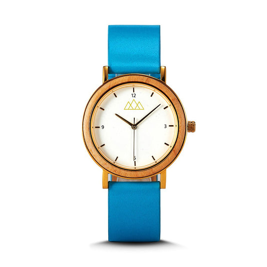 Montre en Bois Femme Bleue - Timeless Blue