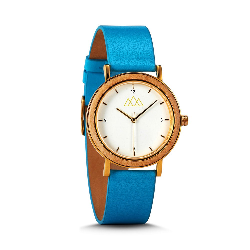 Montre en Bois Femme Bleue - Timeless Blue