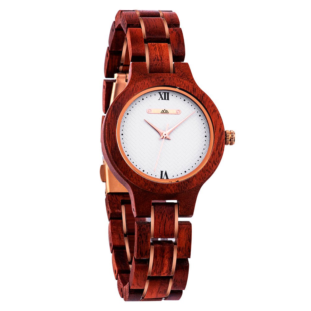 Montre en Bois Femme Bordeaux - Daily Acajou