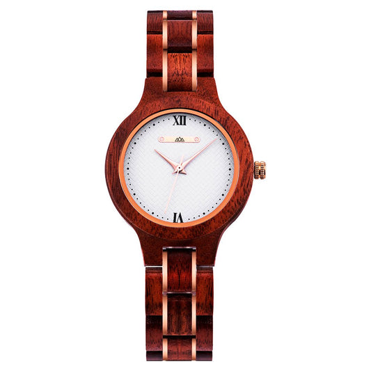Montre en Bois Femme Bordeaux - Daily Acajou