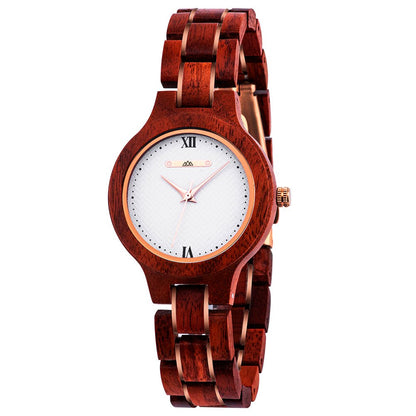 Montre en Bois Femme Bordeaux - Daily Acajou