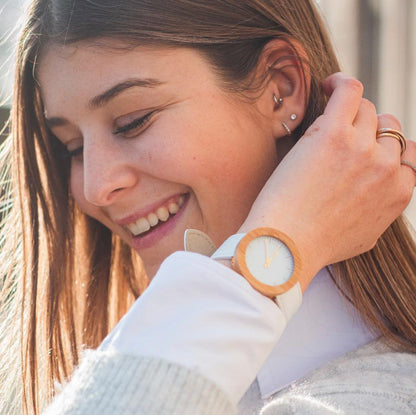 Montre Femme Bois Cuir - Fresh