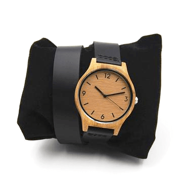 Montre en Bois Femme Noire - Heart Black