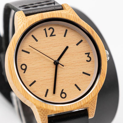 Montre en Bois Femme Noire - Heart Black