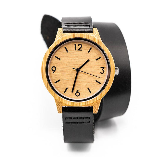 Montre en Bois Femme Noire - Heart Black
