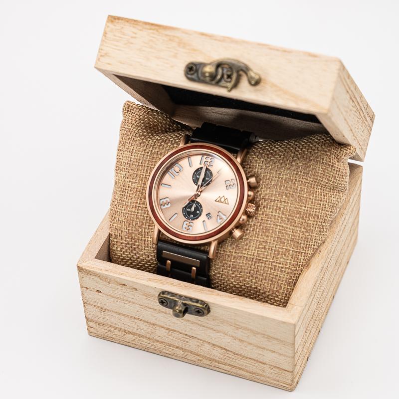 Montre Bracelet Bois Femme -  Heritage Or