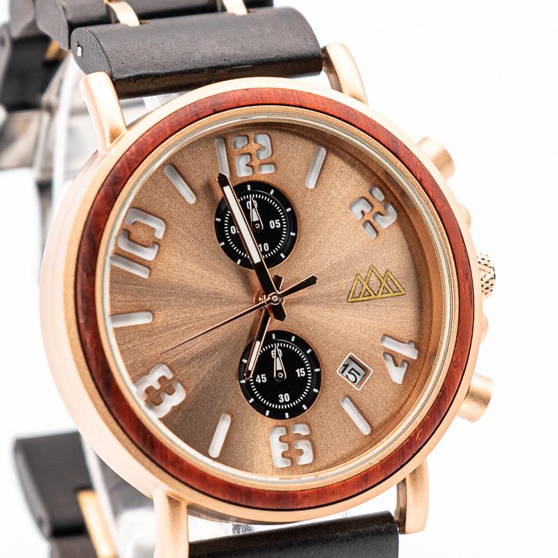 Montre Bracelet Bois Femme -  Heritage Or