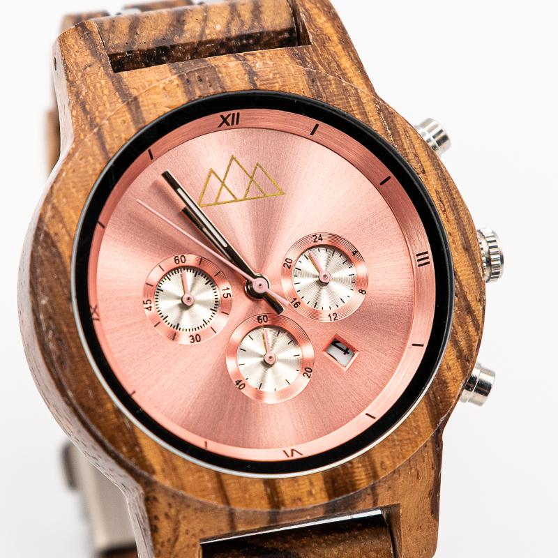 Grosse Montre Femme en Bois - Outdoor Zebra