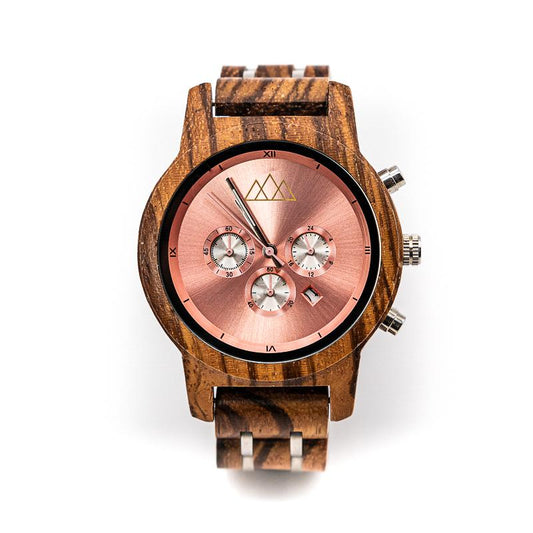 Grosse Montre Femme en Bois - Outdoor Zebra