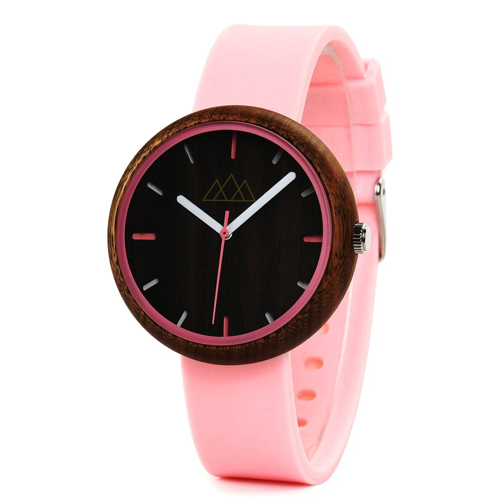 Montre en Bois Femme Rose - Urban Pink