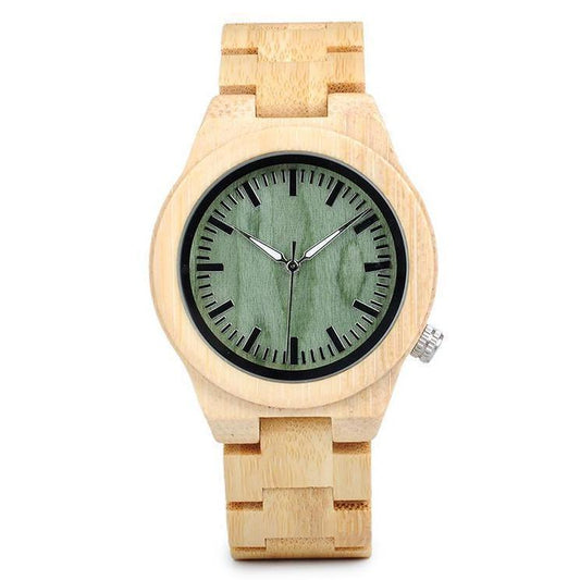 Montre en Bois Bambou - Green