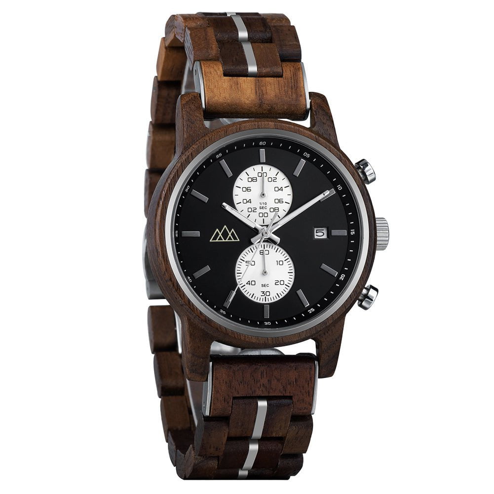 Montre en Bois Homme Ronde - Brooklyn Black