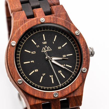 Montre en Bois Bordeaux - Dark Daily