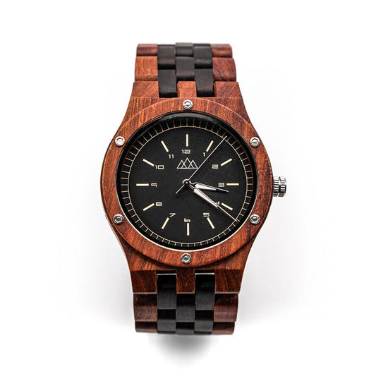 Montre en Bois Bordeaux - Dark Daily