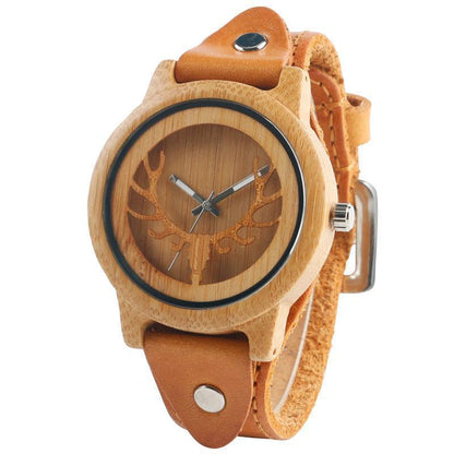 Montre en Bois Homme Naturel - Deer Strentgh