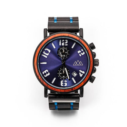 Montre Bracelet en Bois Homme  - Heritage Bleu