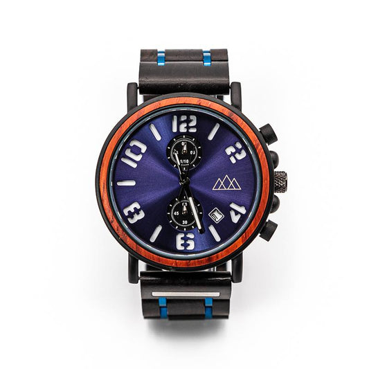 Montre Bracelet en Bois Homme  - Heritage Bleu