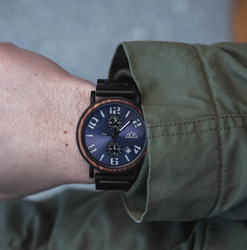 Montre Bracelet en Bois Homme  - Heritage Bleu