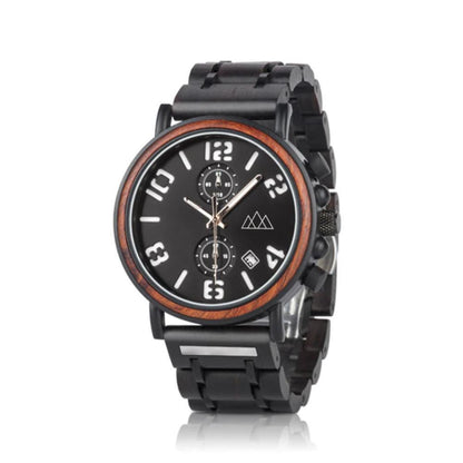Montre en Bois Homme Chic - Heritage Noir