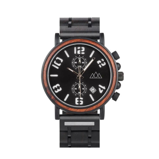 Montre en Bois Homme Chic - Heritage Noir
