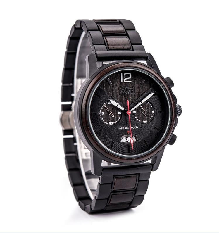 Montre en Bois Sport Noire - Indiana Black
