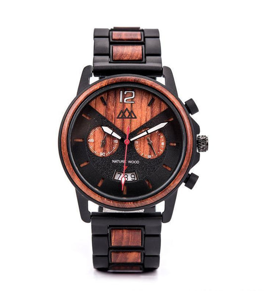 Montre en Bois Homme Bordeaux - Indiana Red