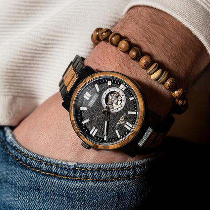 Montre Bois Homme Luxe - Legacy Black