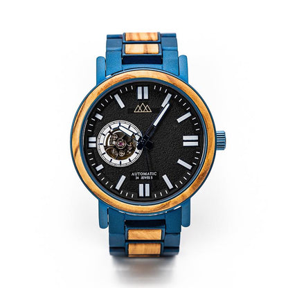 Montre en Bois Homme Bleu - Legacy Blue