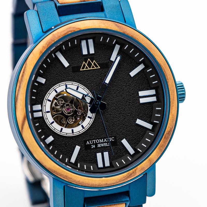 Montre en Bois Homme Bleu - Legacy Blue
